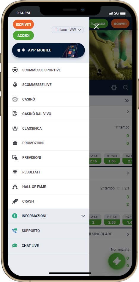 20bet app Italia screenshot 1